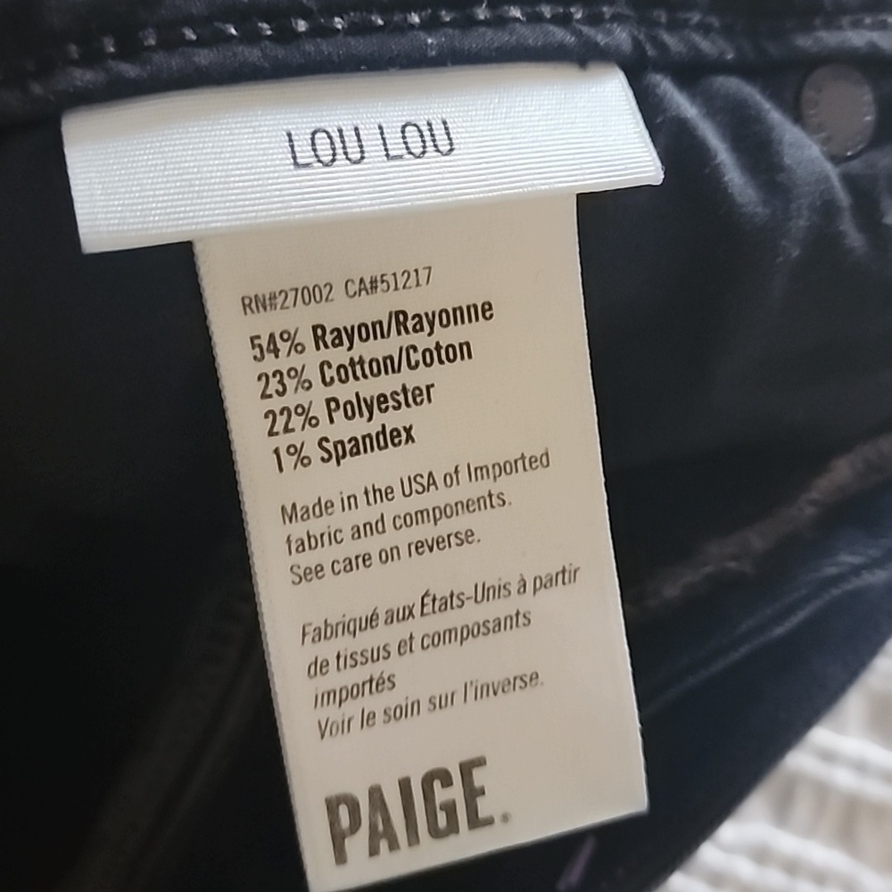 Paige Lou Lou Flare Jeans In Bradford Blue Size 26 Petite - Picture 16 of 16